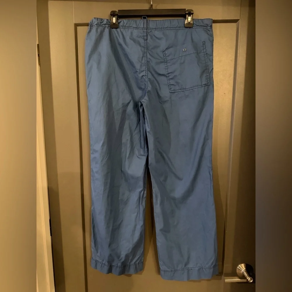Banana Republic Men's Casual Wide Leg Snap Blue Pants size Small